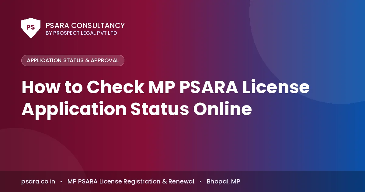 How to Check MP PSARA License Application Status Online