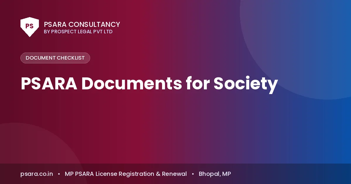 PSARA Documents for Society