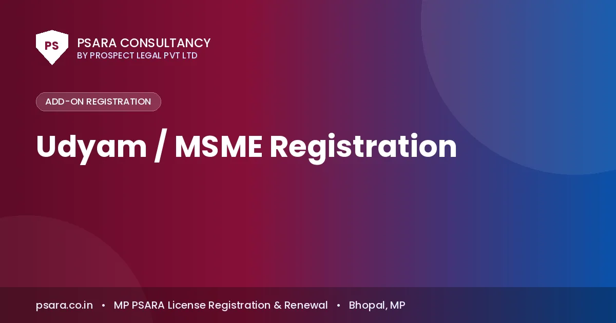 Udyam / MSME Registration